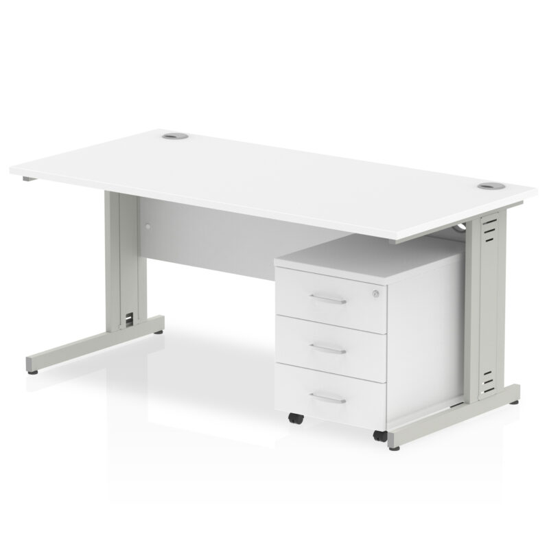 Surge 1800mm Cable Managed Straight Desk With Mobile Pedestal - Image 22