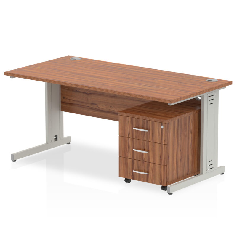 Surge 1800mm Cable Managed Straight Desk With Mobile Pedestal - Image 18