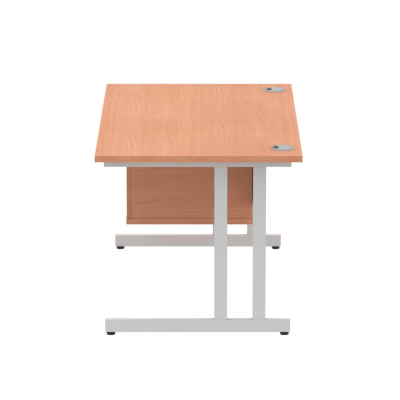 Surge 1400mm Cantilever Straight Desk With Single Fixed Pedestal - Image 67