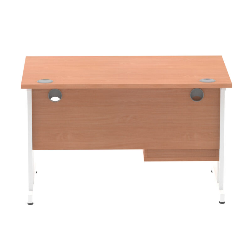 Surge 1200mm Cantilever Straight Desk With Single Fixed Pedestal - Image 6