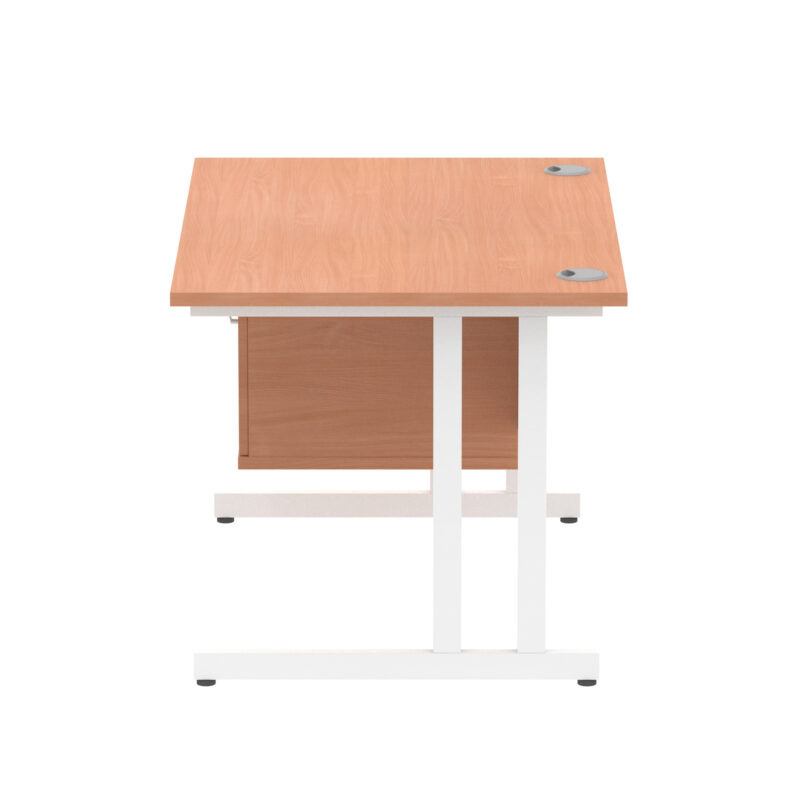 Surge 1200mm Cantilever Straight Desk With Single Fixed Pedestal - Image 8