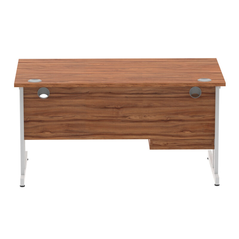 Surge 1400mm Cantilever Straight Desk With Single Fixed Pedestal - Image 104