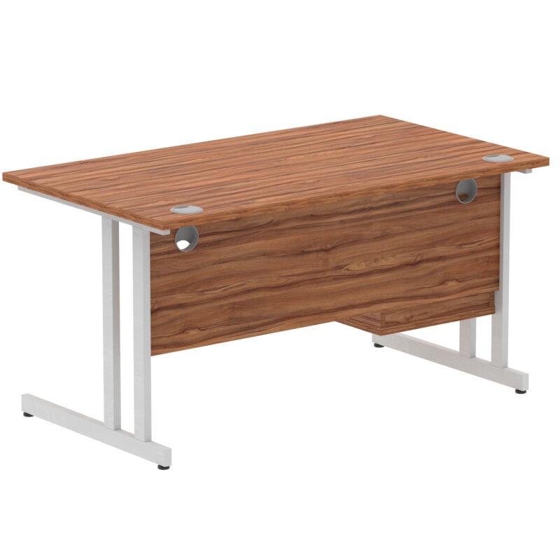 Surge 1400mm Cantilever Straight Desk With Single Fixed Pedestal - Image 105