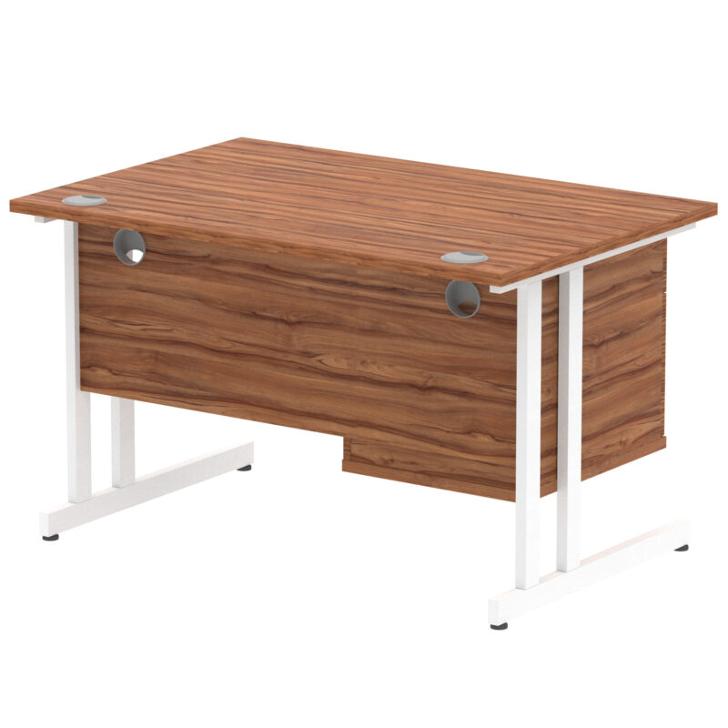 Surge 1200mm Cantilever Straight Desk With Single Fixed Pedestal - Image 44
