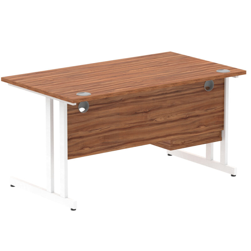 Surge 1400mm Cantilever Straight Desk With Single Fixed Pedestal - Image 46