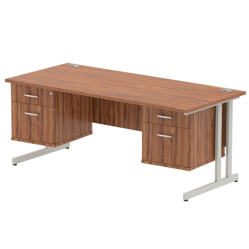 Surge 1800mm Cantilever Straight Desk With Two Fixed Pedestal - Image 41