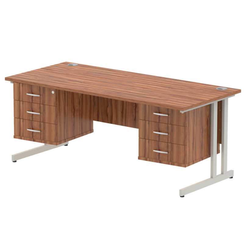 Surge 1800mm Cantilever Straight Desk With Two Fixed Pedestal - Image 42