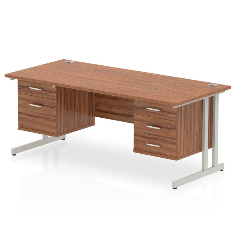 Surge 1800mm Cantilever Straight Desk With Two Fixed Pedestal - Image 39