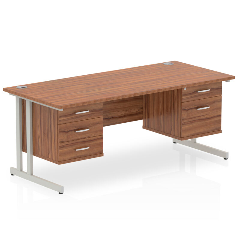 Surge 1800mm Cantilever Straight Desk With Two Fixed Pedestal - Image 40