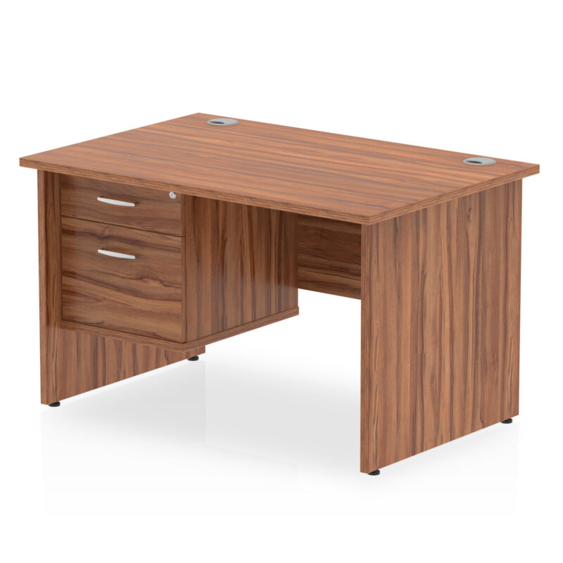 Surge 1200mm Panel End Straight Desk With Single Fixed Pedestal - Image 21