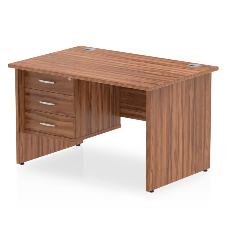 Surge 1200mm Panel End Straight Desk With Single Fixed Pedestal - Image 23
