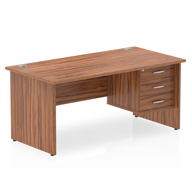 Surge 1600mm Panel End Straight Desk With Single Fixed Pedestal - Image 24