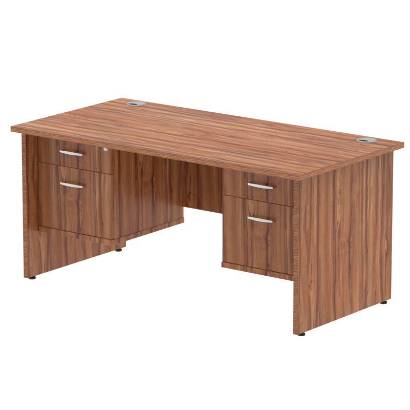 Surge 1600mm Panel End Straight Desk With Two Fixed Pedestal - Image 24