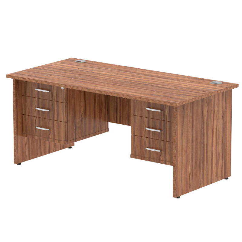 Surge 1600mm Panel End Straight Desk With Two Fixed Pedestal - Image 25