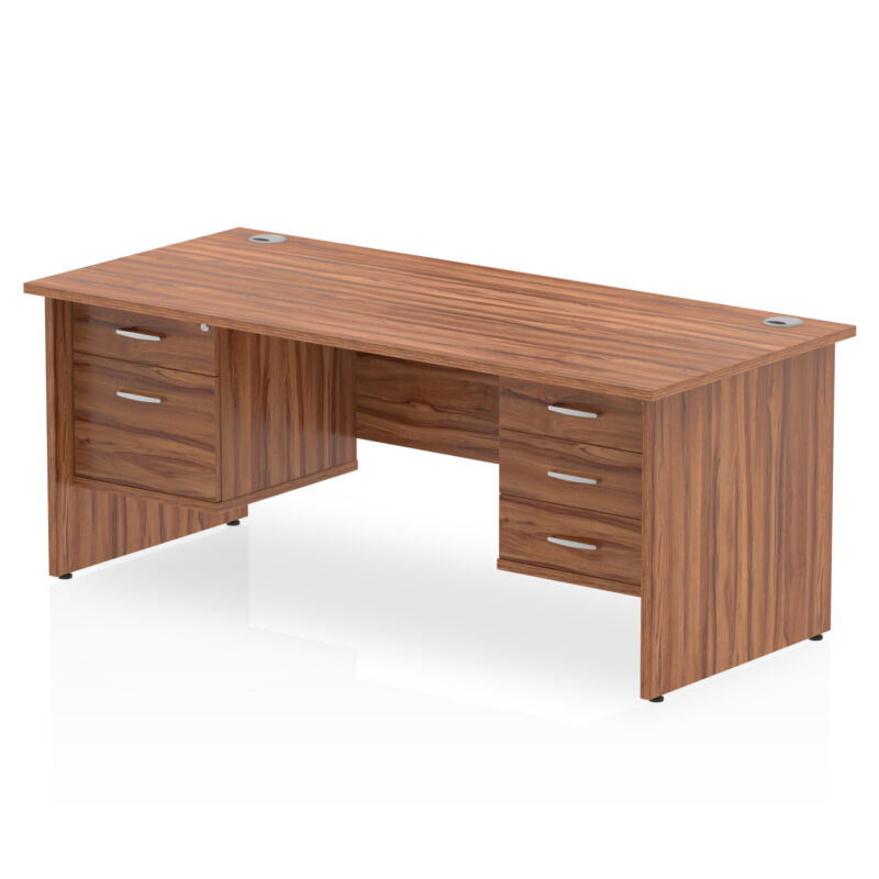 Surge 1600mm Panel End Straight Desk With Two Fixed Pedestal - Image 26