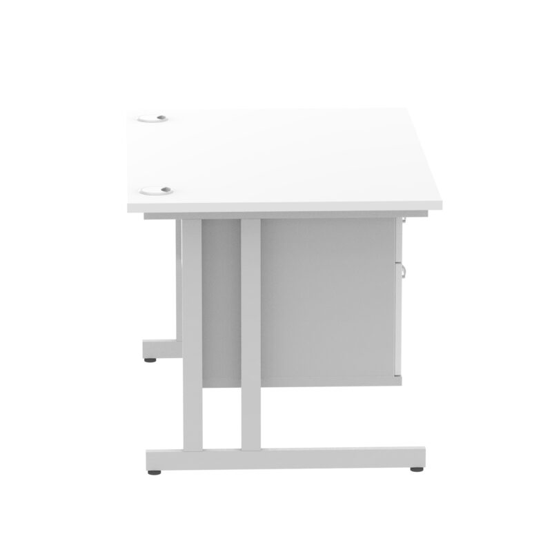 Surge 1200mm Cantilever Straight Desk With Single Fixed Pedestal - Image 112