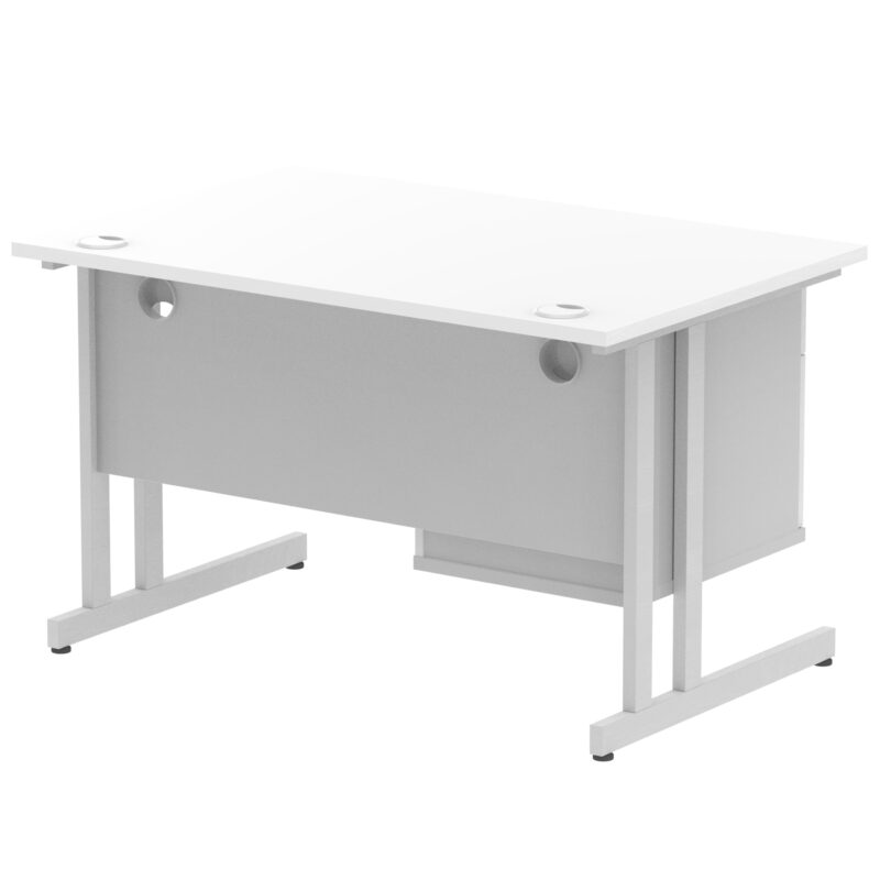 Surge 1200mm Cantilever Straight Desk With Single Fixed Pedestal - Image 113