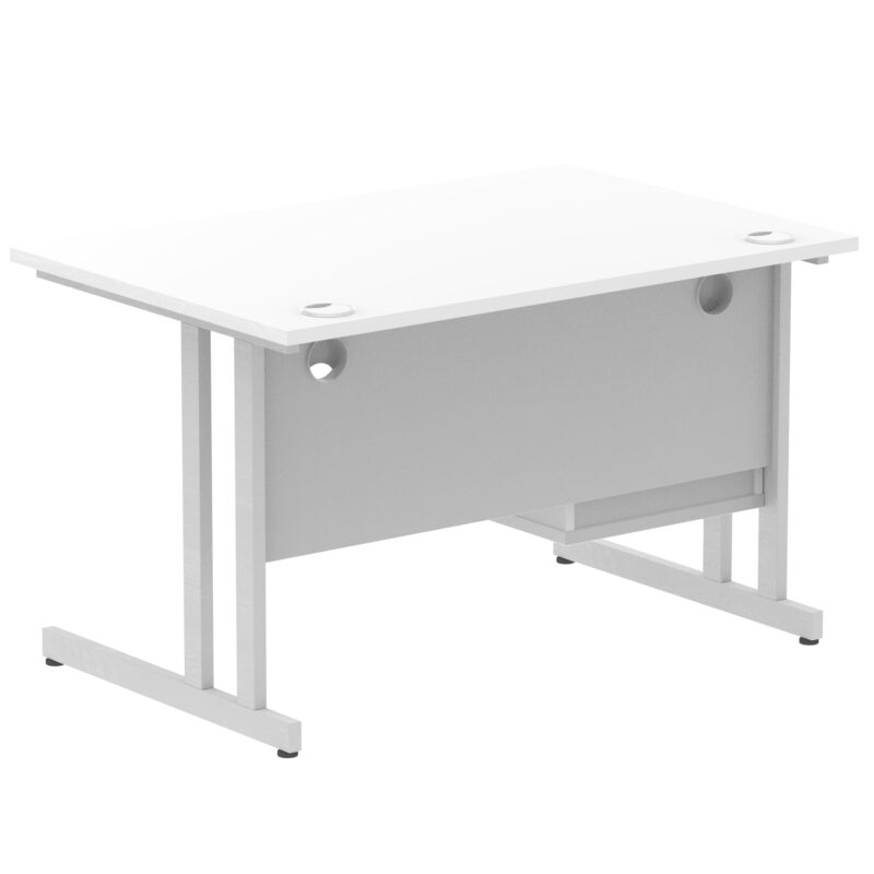 Surge 1200mm Cantilever Straight Desk With Single Fixed Pedestal - Image 115