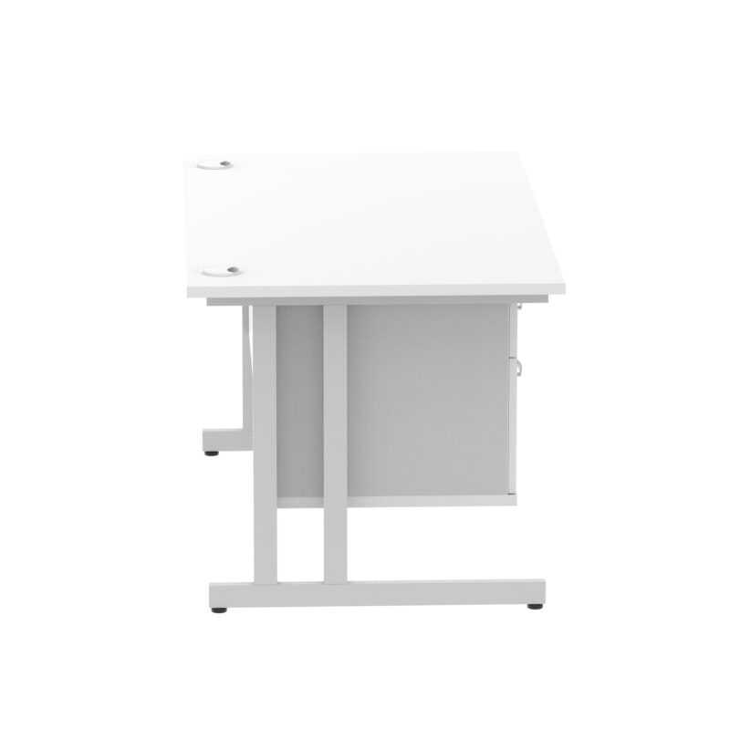 Surge 1400mm Cantilever Straight Desk With Single Fixed Pedestal - Image 112
