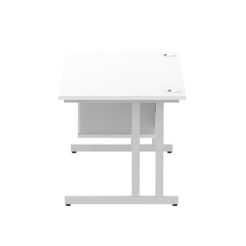 Surge 1400mm Cantilever Straight Desk With Single Fixed Pedestal - Image 116