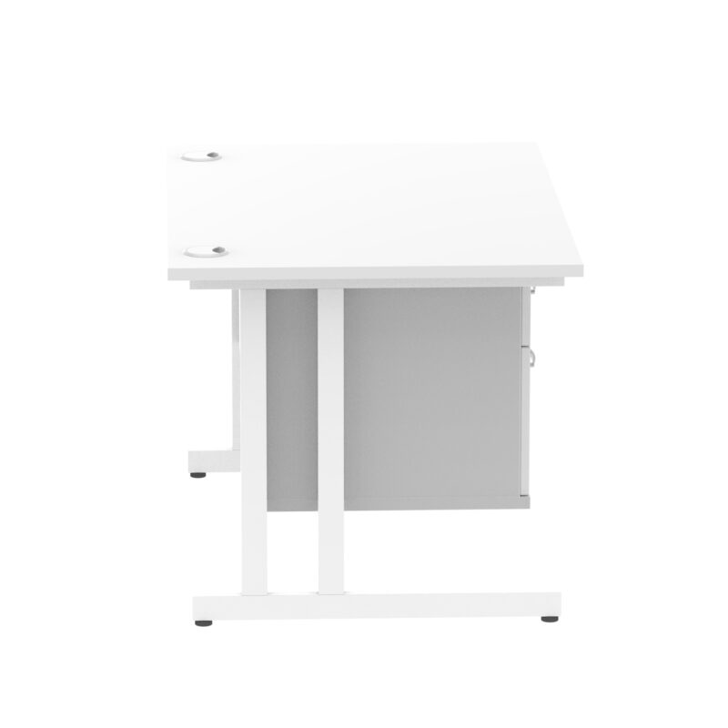 Surge 1200mm Cantilever Straight Desk With Single Fixed Pedestal - Image 53