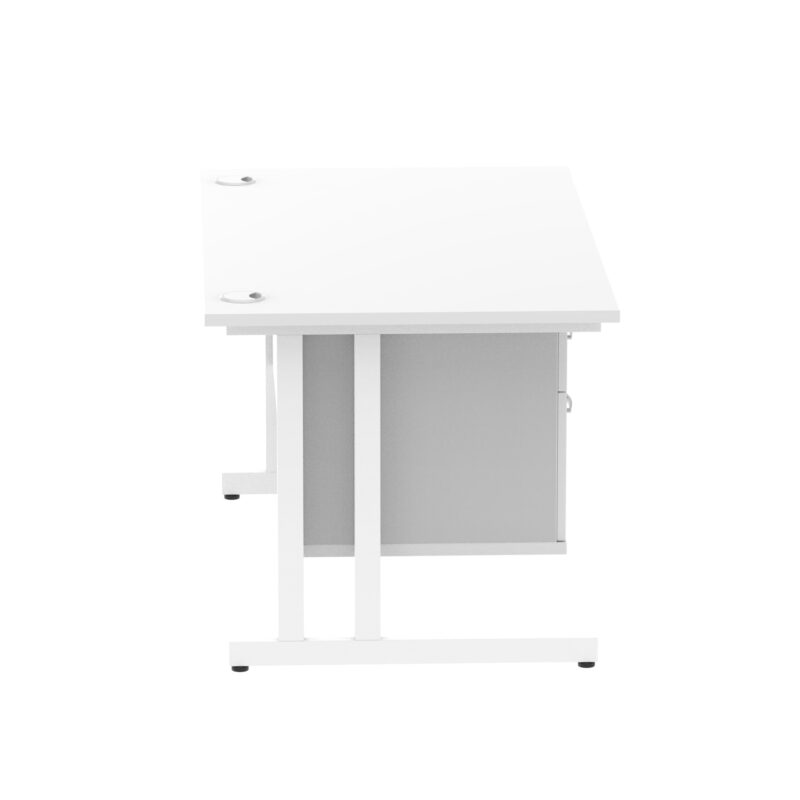 Surge 1400mm Cantilever Straight Desk With Single Fixed Pedestal - Image 53
