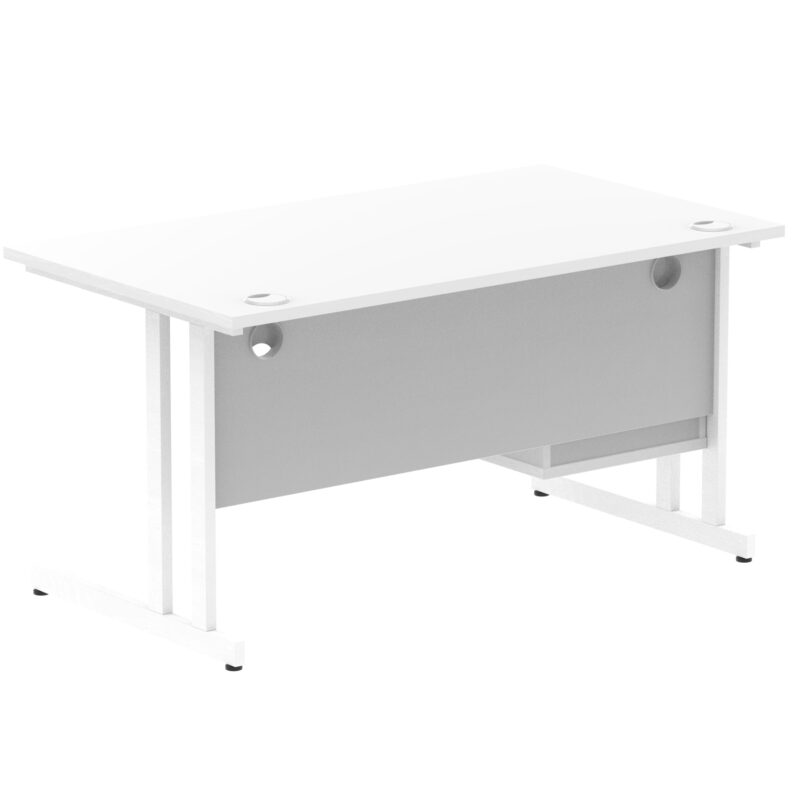 Surge 1400mm Cantilever Straight Desk With Single Fixed Pedestal - Image 56