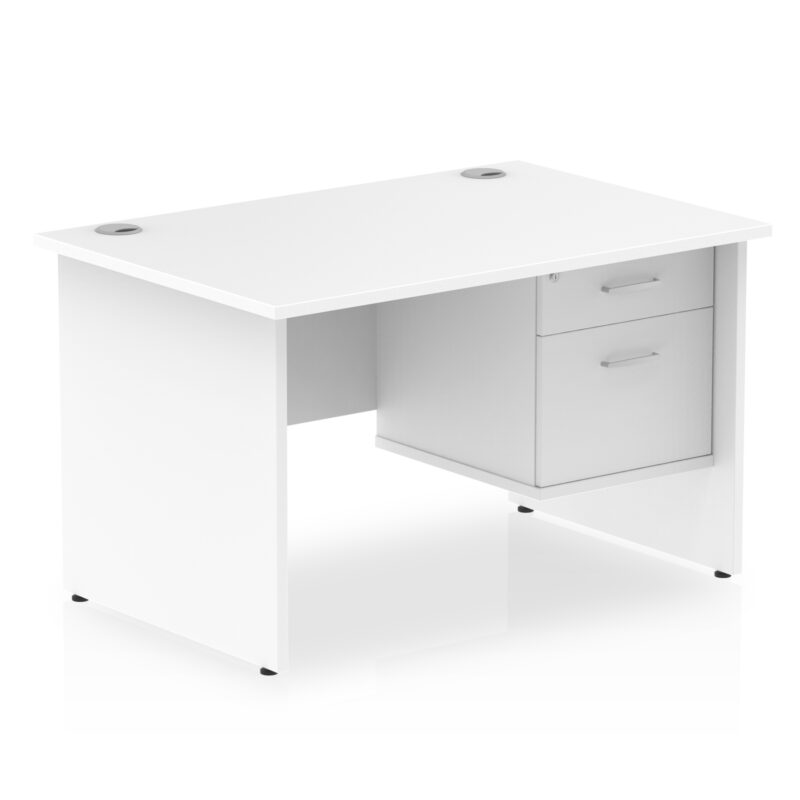 Surge 1200mm Panel End Straight Desk With Single Fixed Pedestal - Image 28