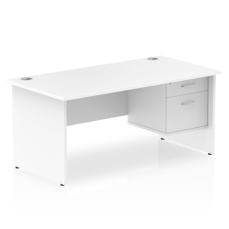 Surge 1600mm Panel End Straight Desk With Single Fixed Pedestal - Image 28