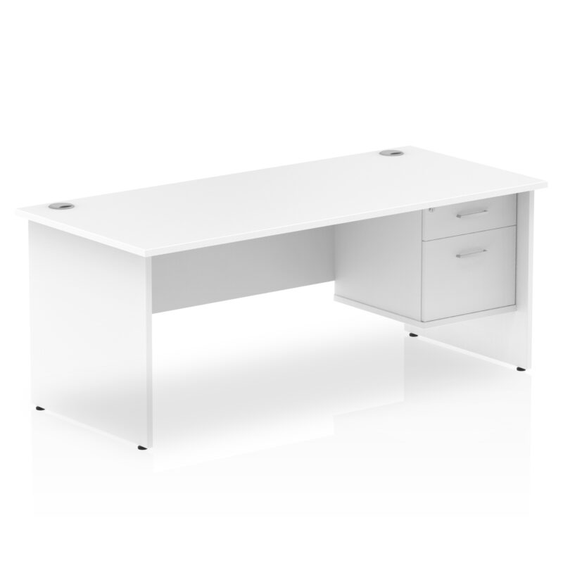 Surge 1800mm Panel End Straigh Desk With Single Fixed Pedestal - Image 28