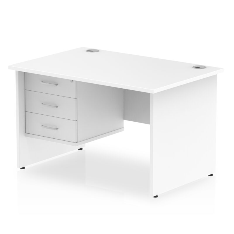 Surge 1200mm Panel End Straight Desk With Single Fixed Pedestal - Image 29