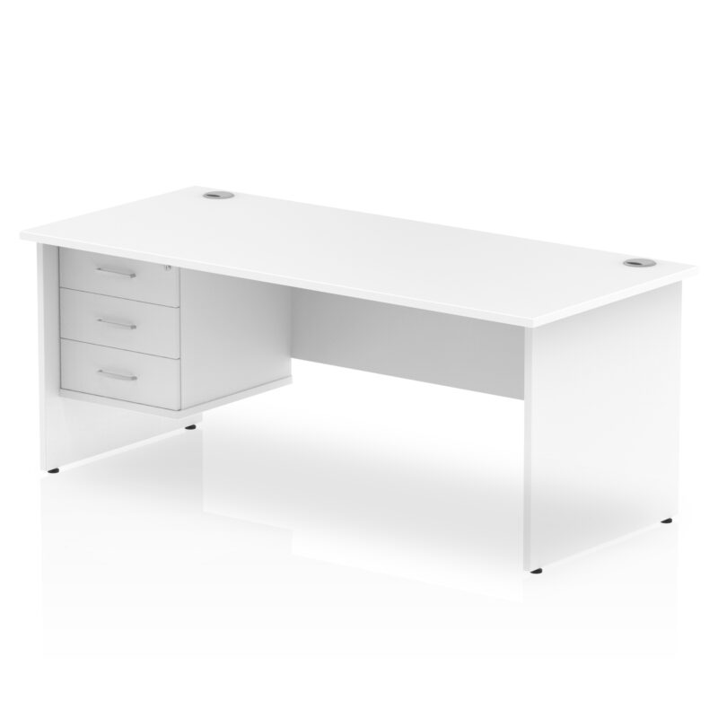 Surge 1800mm Panel End Straigh Desk With Single Fixed Pedestal - Image 29