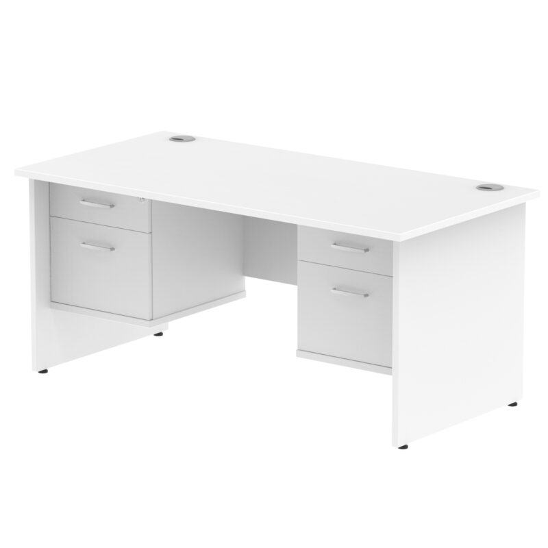 Surge 1600mm Panel End Straight Desk With Two Fixed Pedestal - Image 31