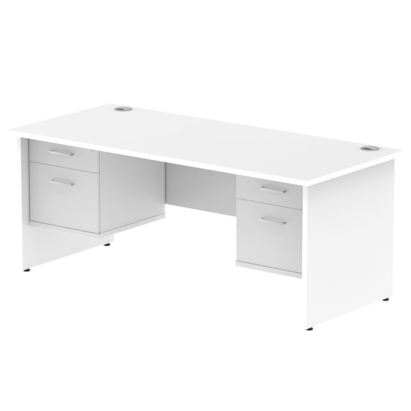 Surge 1800mm Panel End Straight Desk With Two Fixed Pedestal - Image 32