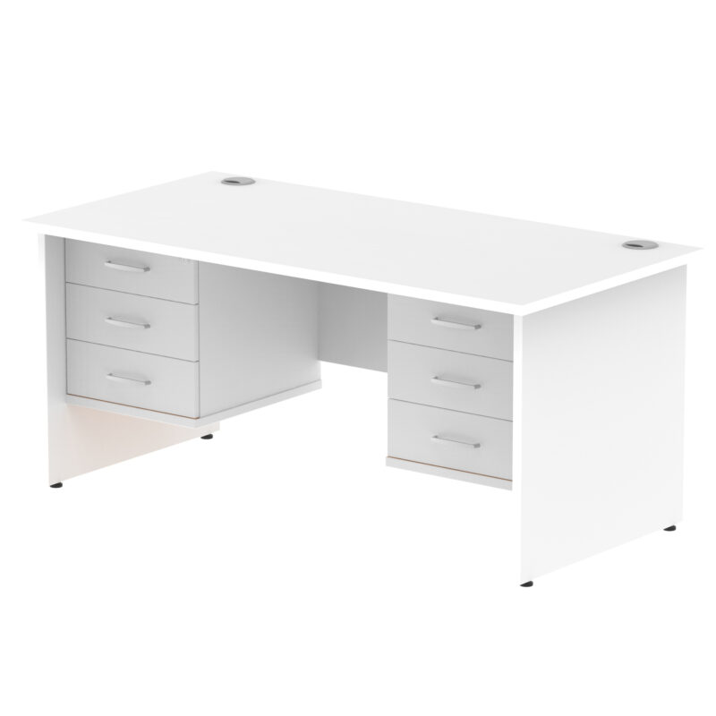Surge 1600mm Panel End Straight Desk With Two Fixed Pedestal - Image 32