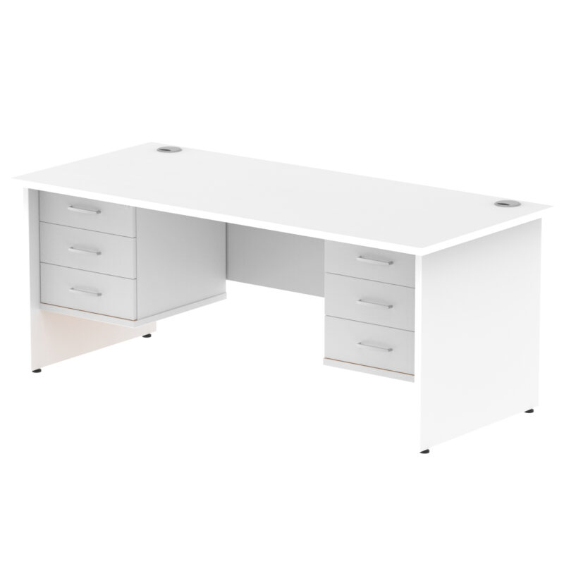 Surge 1800mm Panel End Straight Desk With Two Fixed Pedestal - Image 33