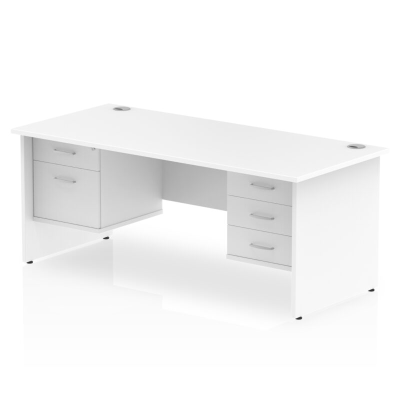 Surge 1600mm Panel End Straight Desk With Two Fixed Pedestal - Image 33