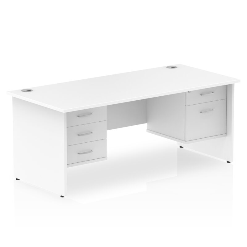 Surge 1600mm Panel End Straight Desk With Two Fixed Pedestal - Image 34
