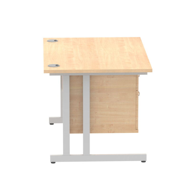 Surge 1200mm Cantilever Straight Desk With Single Fixed Pedestal - Image 82