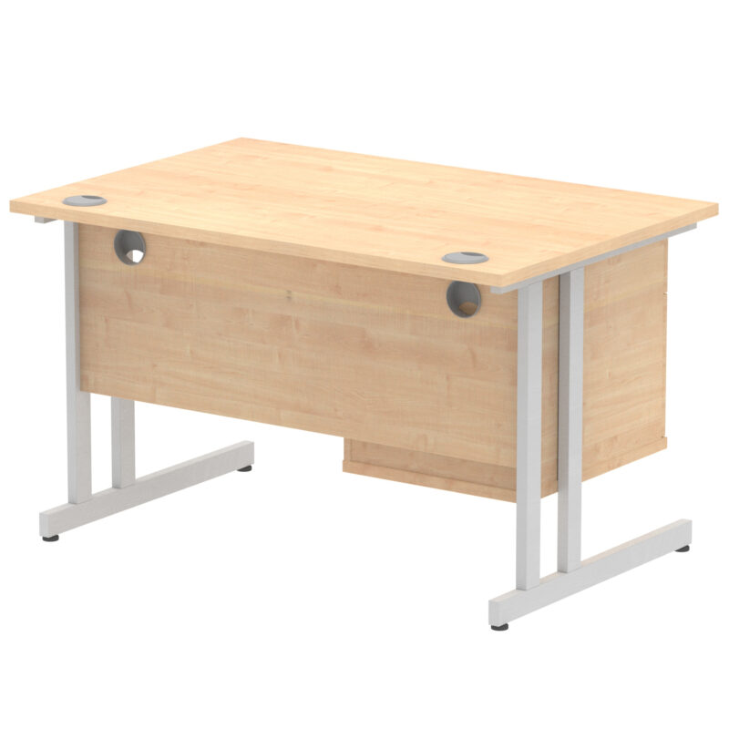 Surge 1200mm Cantilever Straight Desk With Single Fixed Pedestal - Image 83