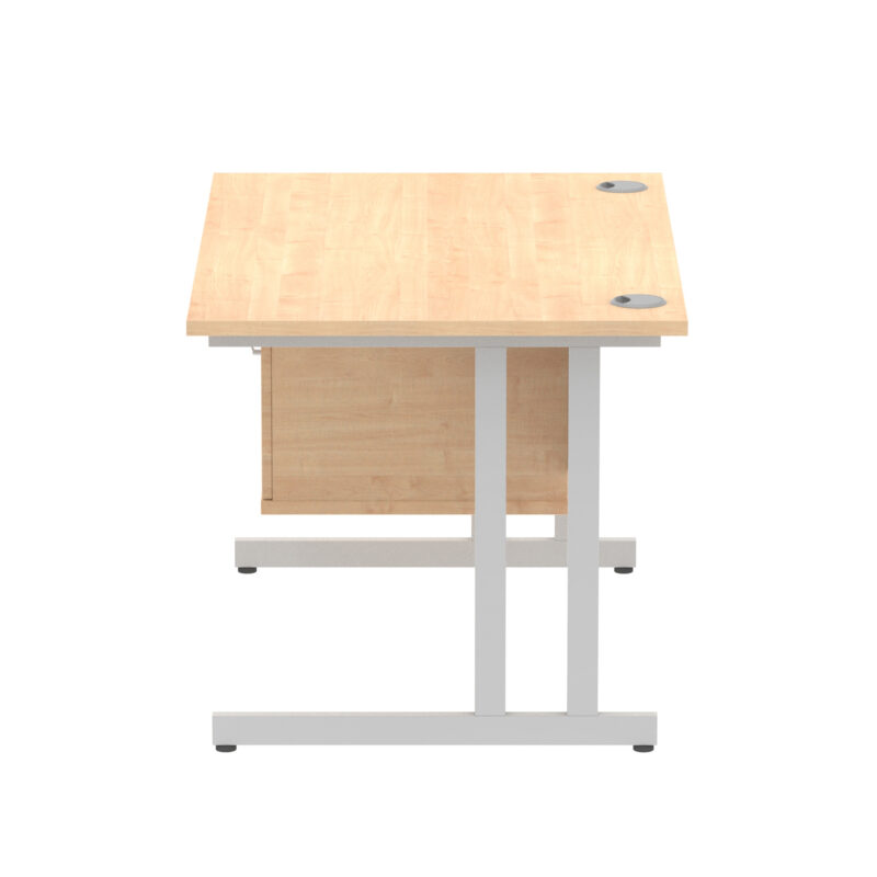 Surge 1200mm Cantilever Straight Desk With Single Fixed Pedestal - Image 86
