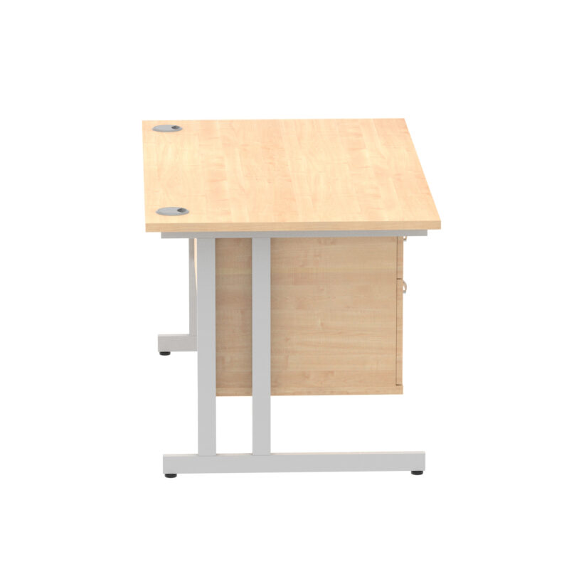 Surge 1400mm Cantilever Straight Desk With Single Fixed Pedestal - Image 82