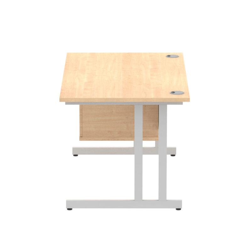 Surge 1400mm Cantilever Straight Desk With Single Fixed Pedestal - Image 86
