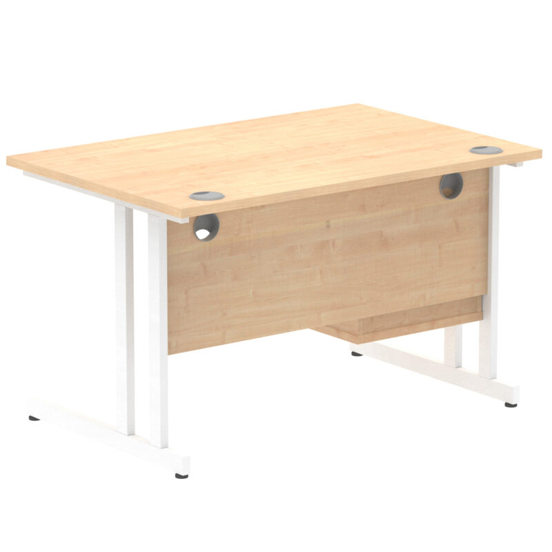 Surge 1200mm Cantilever Straight Desk With Single Fixed Pedestal - Image 26