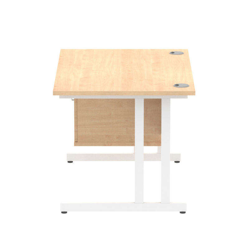 Surge 1200mm Cantilever Straight Desk With Single Fixed Pedestal - Image 27