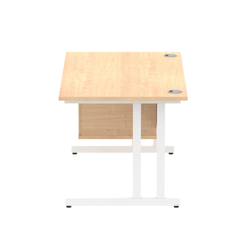 Surge 1400mm Cantilever Straight Desk With Single Fixed Pedestal - Image 27