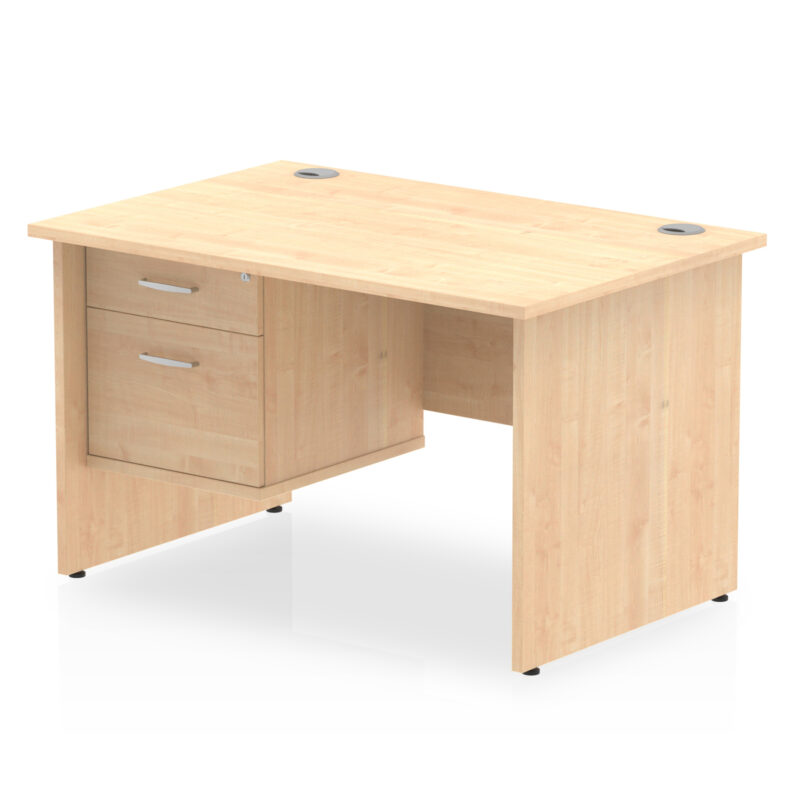Surge 1200mm Panel End Straight Desk With Single Fixed Pedestal - Image 11