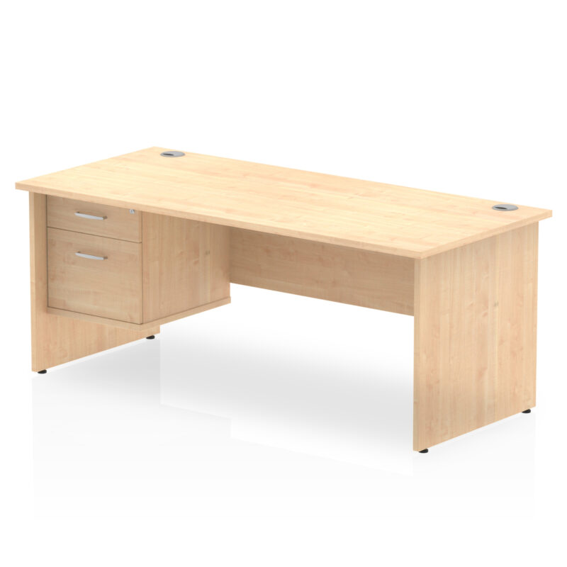 Surge 1800mm Panel End Straigh Desk With Single Fixed Pedestal - Image 11