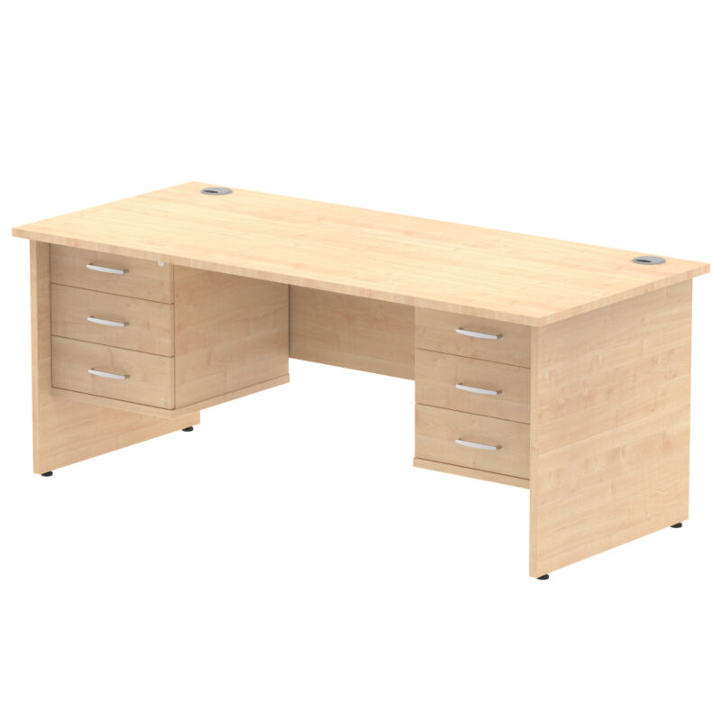 Surge 1800mm Panel End Straight Desk With Two Fixed Pedestal - Image 15