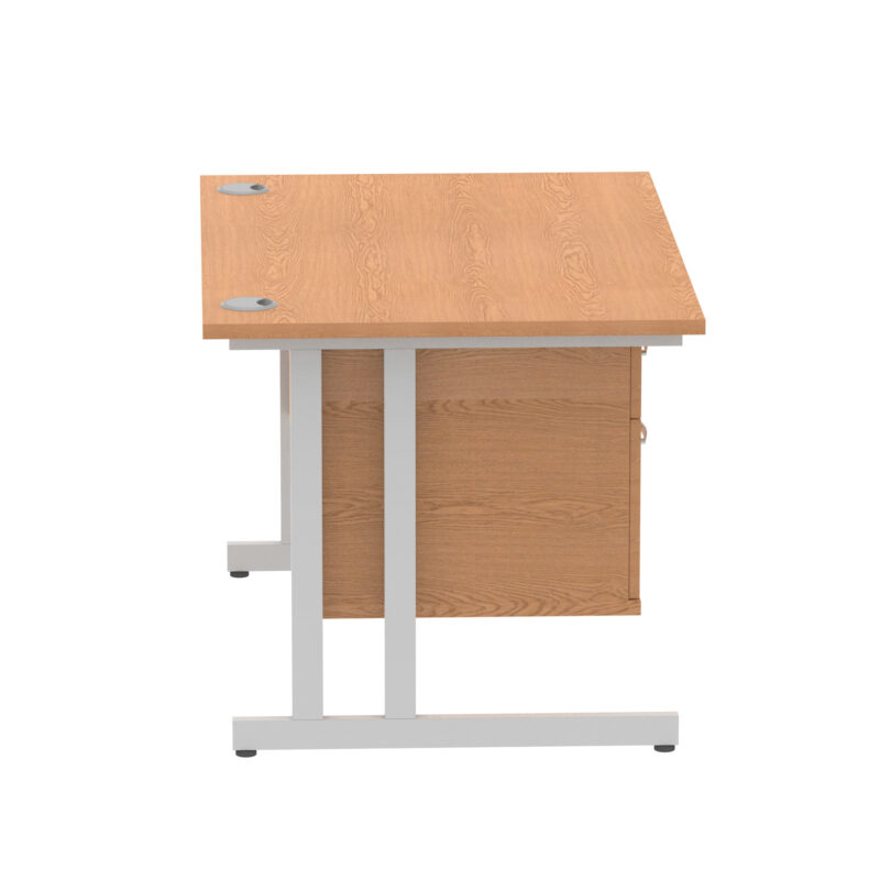 Surge 1200mm Cantilever Straight Desk With Single Fixed Pedestal - Image 92